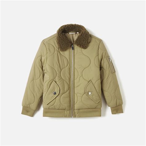 Buy Juniors Quilted Jacket with Long Sleeves and Zip Closure from ...