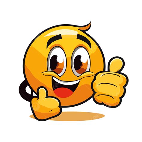 Smiley Face Thumbs Up Cartoon