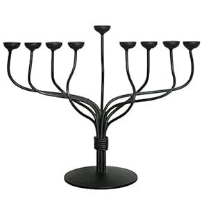 Buy RTZEN Judaica - Hanukkah Menorah, Handmade, 9 Iron Branches, Made ...