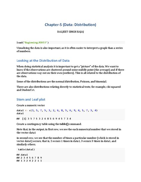Chap-5-Data-Distribution new - Chapter-5 (Data: Distribution) DALJEET ...