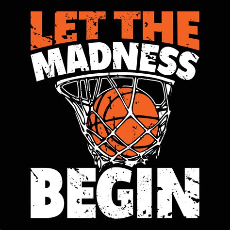 Let the Madness begin March Madness Basketball 20485322 Vector Art at ...