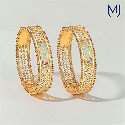Buy Gold Bangles Online India with Latest Designs - Manubhai Jewellers