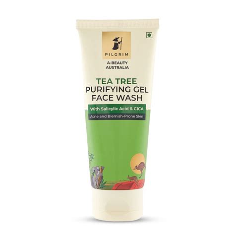 Pilgrim Australian Tea Tree & 1% Salicylic acid Gel Face wash Men ...