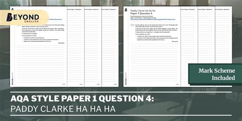 Language Paper 1 Question 4: Paddy Clarke Ha Ha Ha Extracts