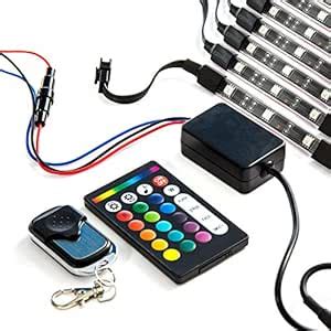 18 Color 10pcs RGB Motorcycle ATV Flexible Strip LED Light Lamp NEON ...