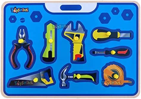 Toyshine Wooden Puzzles Pick and Fix Game Toy for 2-3 Year, Tool Set ...