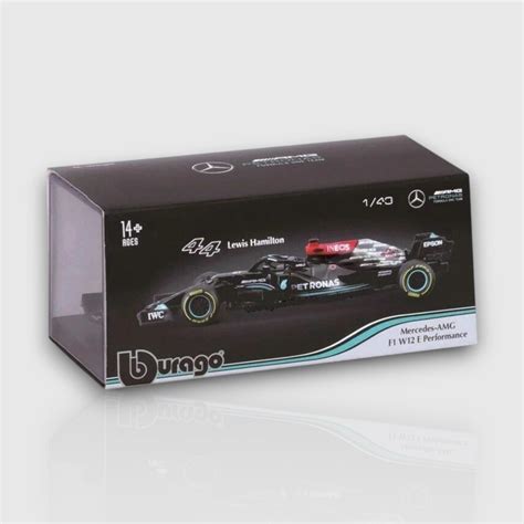 Lewis Hamilton Mercedes AMG F1 W12 with Acrylic Box 1:43 – TheRaceFans