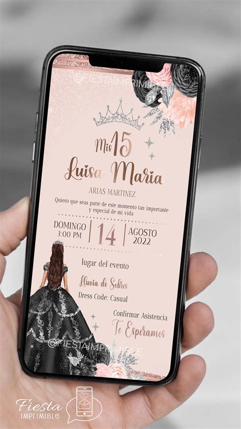 Invitaciones de xv virtuales para editar | Invitaciones de cumpleaños ...