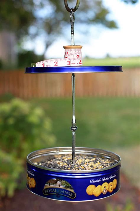 DIY Bird Feeder Upcycled From Danish Butter Cookies Tin | Diy bird ...