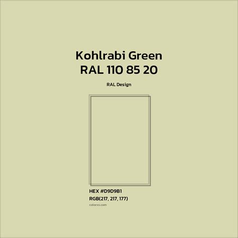RAL 110 85 20 - Kohlrabi Green Complementary or Opposite Color Name and ...
