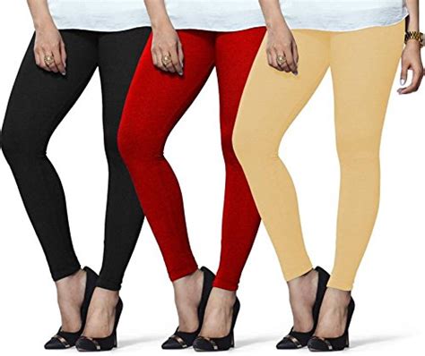 Buy Lux Lyra Women's Skinny Fit Leggings (Pack of 3)(LL_AL_11_12_18 ...