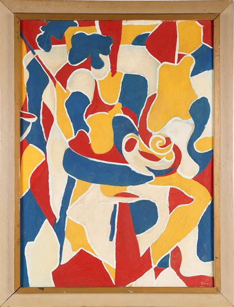 Unknown - Harlem Renaissance Signed Ellis Original Abstract Portrait ...