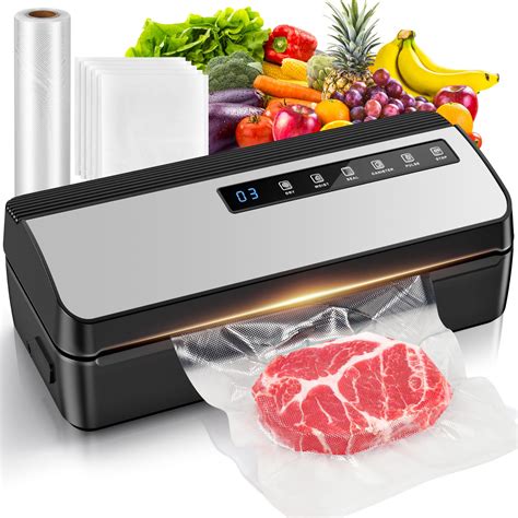 Vacuum Sealer, Food Vacuum Sealer Machine, 80Kpa Powerful Compact ...