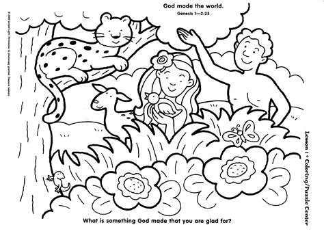Printable Days Of Creation Coloring Pages