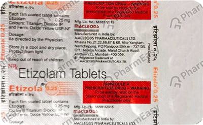 Etizola 0.25 MG Tablet (15): Uses, Side Effects, Price & Dosage | PharmEasy