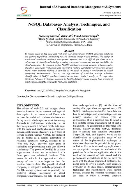 NoSQL Classification 的图像结果