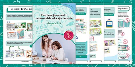 Plan de acțiune al profesorului pentru grupa mică