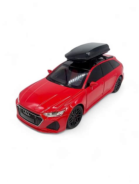 Audi RS6 Avant Model 1:24 Scale Diecast Car - Red Metal Collectible ...