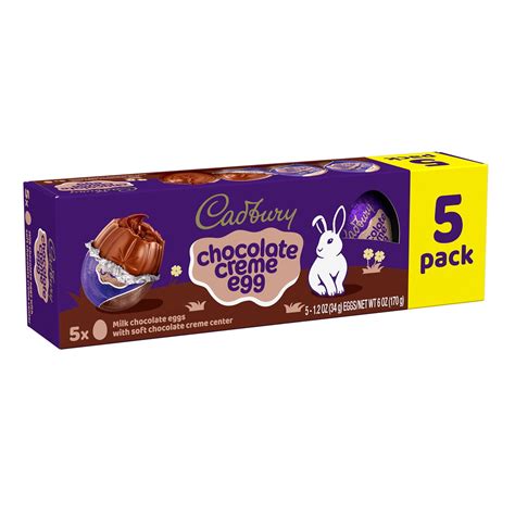 CADBURY, CRÈME EGG Milk Chocolate with Soft Chocolate Creme Center Eggs ...