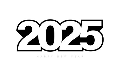 2025 Happy New Year Text Design. 31107945 Vector Art at Vecteezy