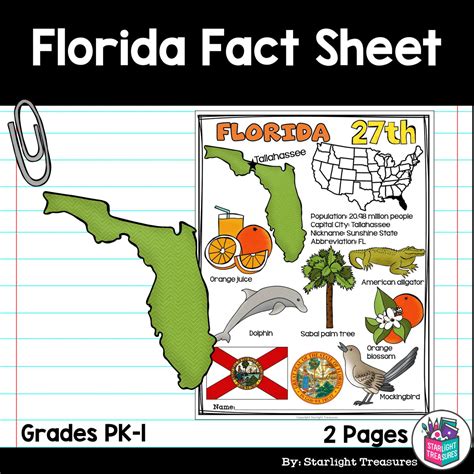 Florida Fact Sheet - A State Study – Starlight Treasures LLC
