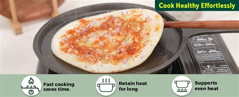 Buy The Indus Valley Pre-Seasoned Cast Iron Tawa for Roti/Chapathi | 25 ...