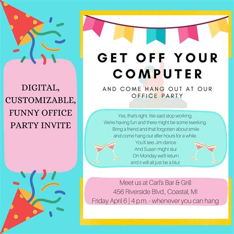Office Party Invitation Wording