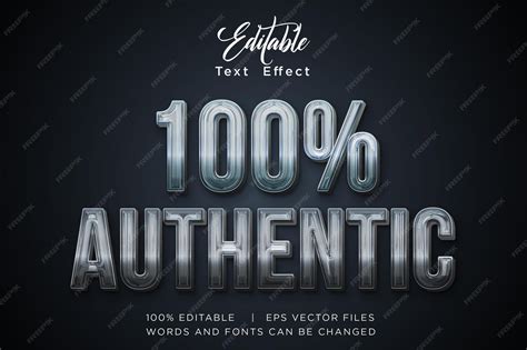 Premium Vector | Authentic text effect