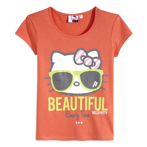 HELLO KITTY Tee-shirt manches courtes fille pas cher - Auchan.fr