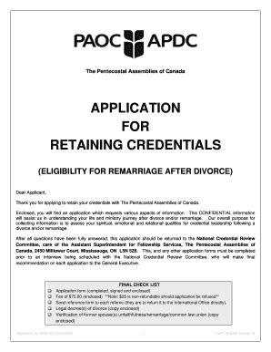 Fillable Online RETAINING CREDENTIALS Fax Email Print - pdfFiller