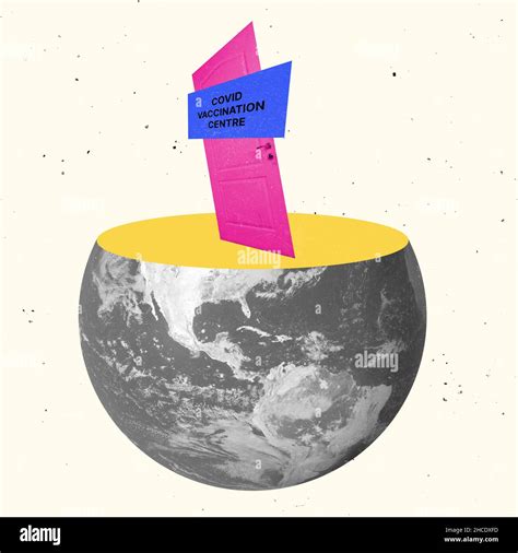 Contemporary art collage, modern creative design. Idea, inspiration, saving environment, ecology ...