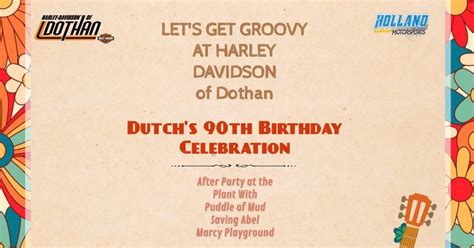 Let’s Get Groovy for Dutch’s 90th Birthday, HARLEY-DAVIDSON OF DOTHAN ...