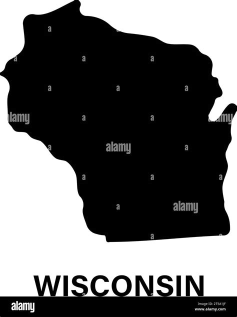 Location wisconsin state map Black and White Stock Photos & Images - Alamy
