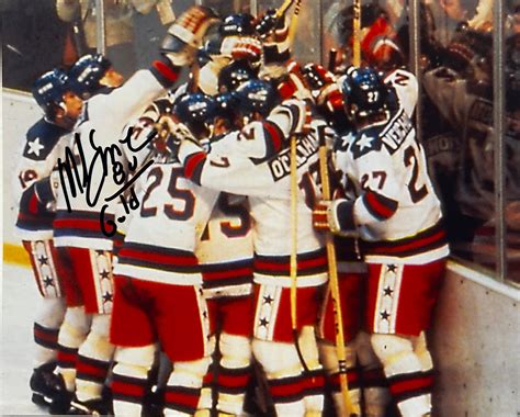 Mike Eruzione Miracle on Ice 1980 USA Hockey Team Celebration Photo 8X