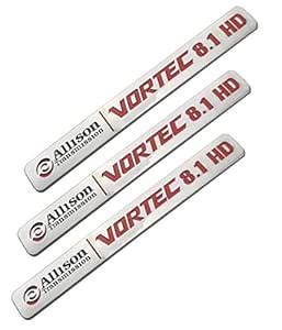 3Pcs Allison Transmission 8.1 Hd 8.1L Vortec Emblems 3D Stickers decals ...