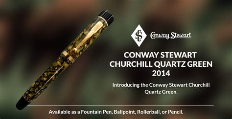 Discover the Striking Conway Stewart Churchill Quartz Green Pen with ...