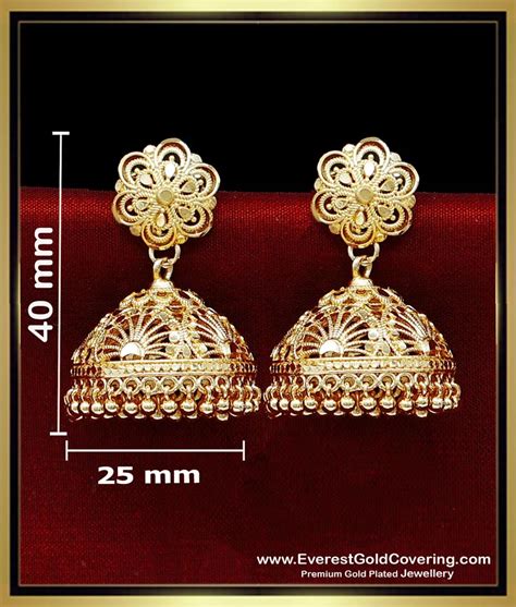 Buy South Indian Earrings Jhumka Design 2 Gram Gold Jewelry