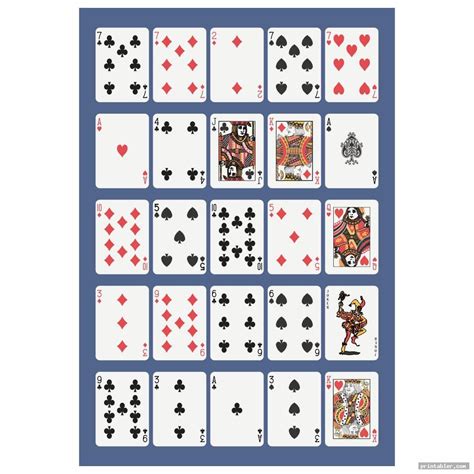 Playing Card Printable Printable Pokeno Cards - Printable Board Games
