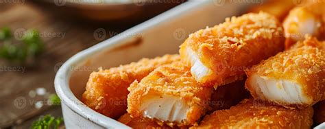 Box of frozen fish sticks made with flaky white fish and a crunchy ...