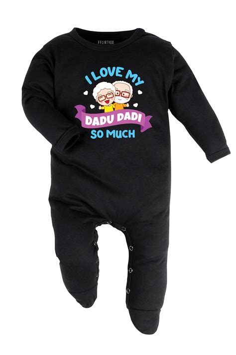 I Love My Dadu Dadi So Much Baby Romper | Onesies – FFlirtyGo
