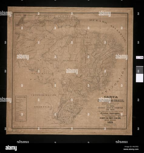 Map of the Brazilian Empire WDL1035 Stock Photo - Alamy