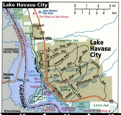 Lake Havasu city road map for truck drivers toll and free highways map ...