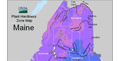 USDA Hardiness Zone Map For Maine - The Garden Magazine