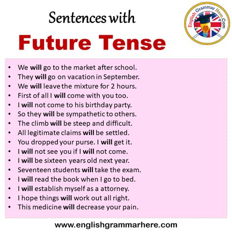 Future Tense Examples Sentences 的图像结果