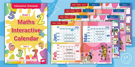Teacher Grade 1 Maths - Term 1 - Guide -Interactive Calendar