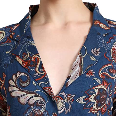 Buy KERI PERRY Women's Chiffon Western Top(Navy Blue) Tops for Women ...