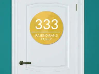 Buy Custom Circle Name Plates Online In India - Printo.in