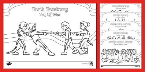 Indonesian Independence Day Games Colouring Pages