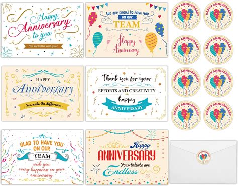 Amazon.com : 25 Employee Anniversary Cards - Modern Typographic Design ...