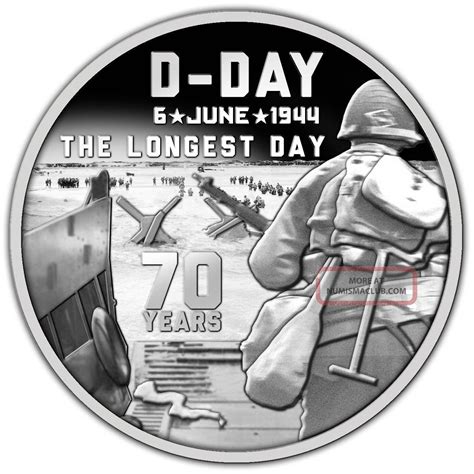 1 Oz Silver Coin Heroes D - Day 2nd Amendment 1 Of 10, 000 Minted Heidi ...
